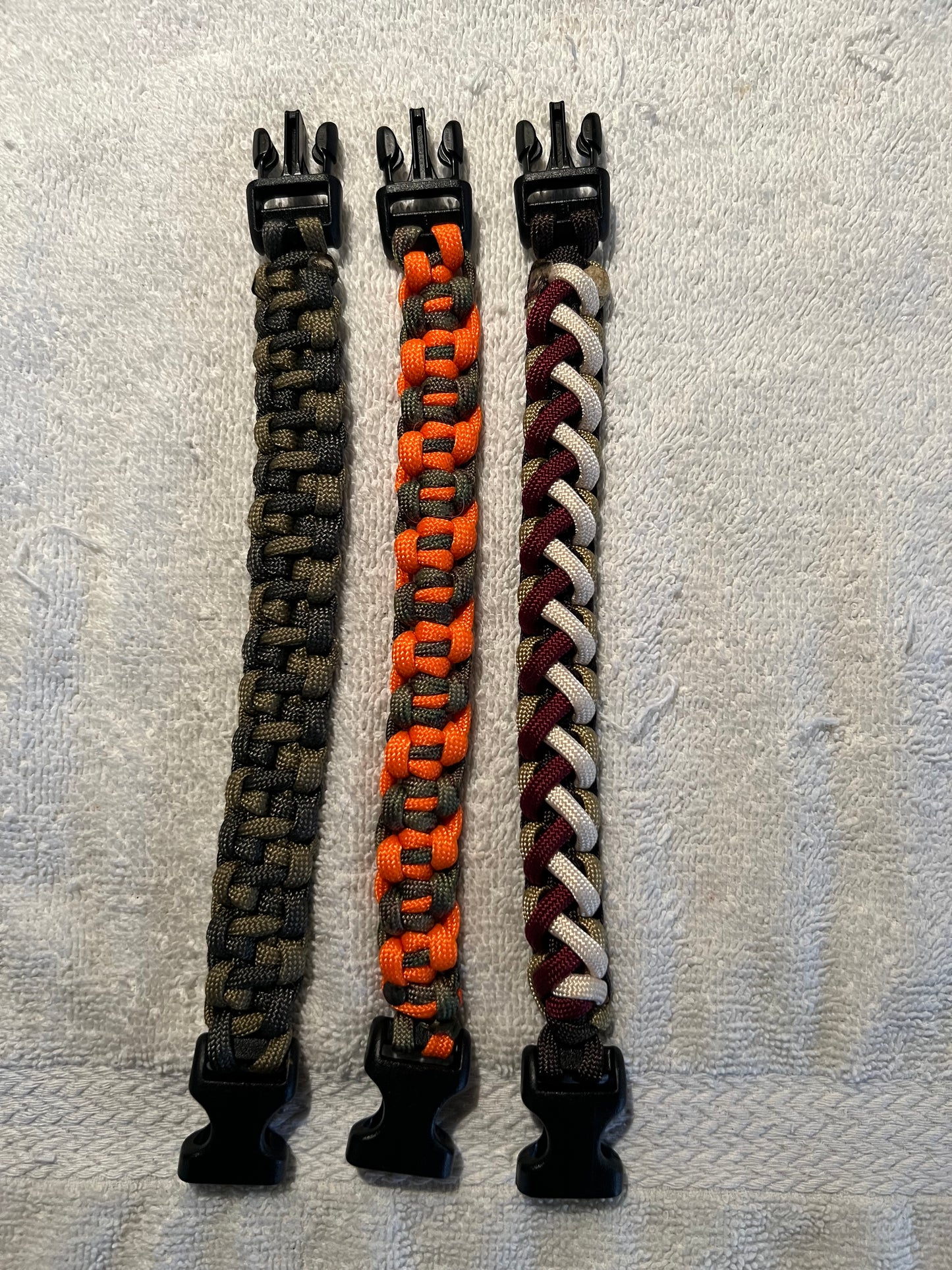 Three Paracord Bracelets